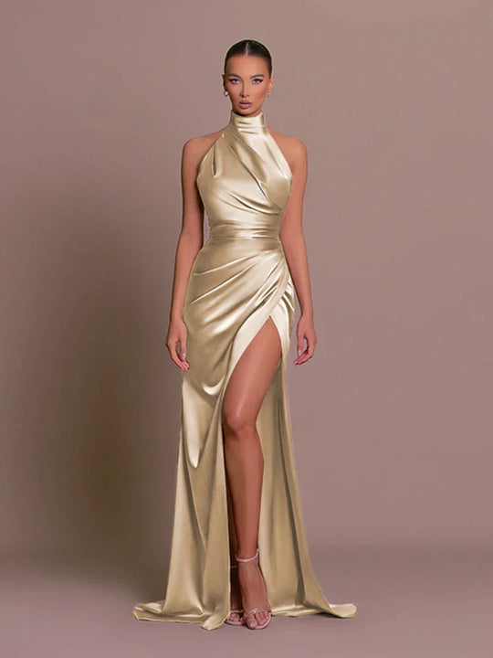 Cleo - Elegancka suknia z rozcięciem